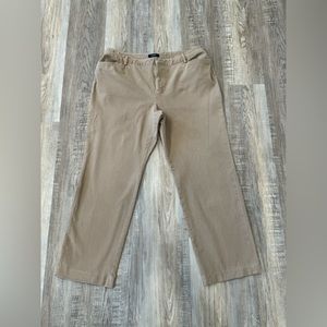 Women's Chaps by Ralph Lauren Classic Tan Stretchy Cotton Pants